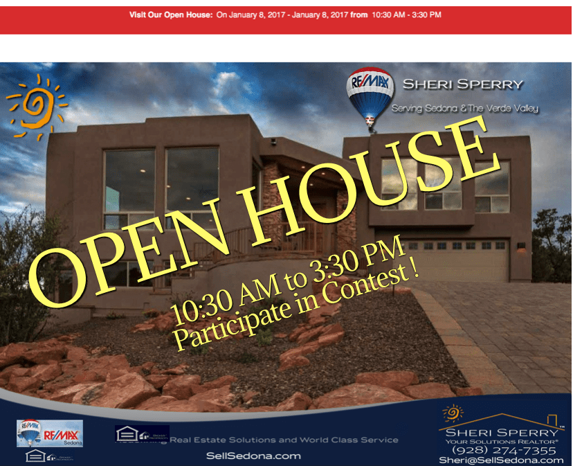 Open House! 25 Buckskin Lane, Sedona AZ 86336 – See Contest $100 Gift Certificate!