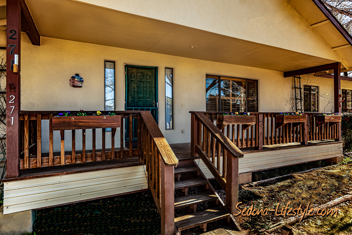 Camp Verde riverfront property covered porch