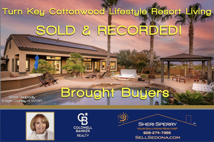 Sold - 955 House Mountain Cottonwood Got buyers a 4% discount in a Hot Hot luxury market! shouldn't Sheri Sperry be working for you? Call 928-274-7355