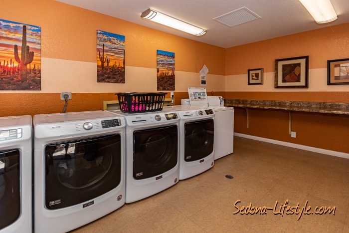 Laundry Room ~ Affordable Oak Creek Villas Big Park Condo For Sale - STR Capable - Call Sheri for details 928.274.7355 - 120 E. Cortez Unit B-204 Sedona AZ