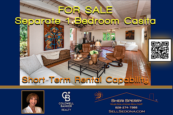FOR SALE - Luxury Home with views and STR with a Casita - Call Sheri Sperry for all your Sedona real estate needs @928.274.7355 or visit sedona-lifestyle.com