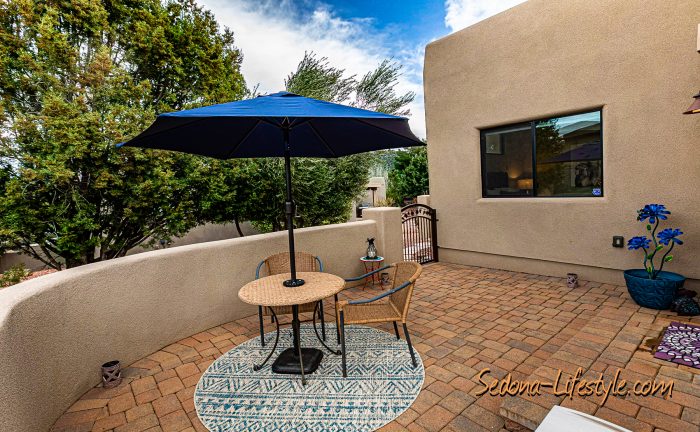 Front courtyard patio-Sheri Sperry - 928.274.7355 Coldwell Banker Realty Sedona