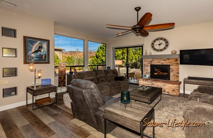 Great Room-Fire Place - Sheri Sperry - 928.274.7355 Coldwell Banker Realty Sedona