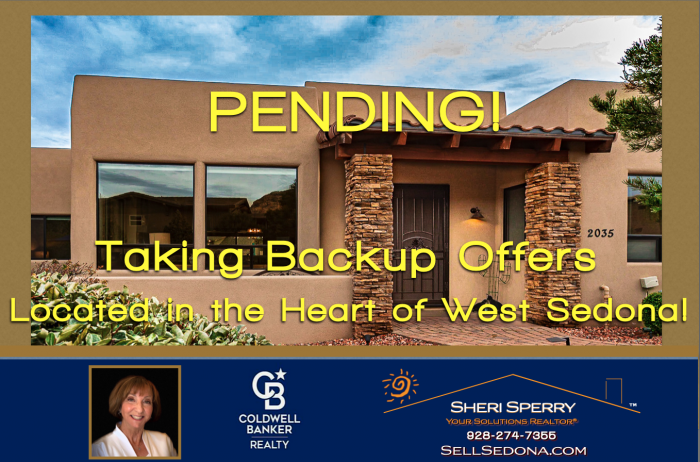 PENDING - Taking B-U Offers for 2035 Whippet Way Sedona - Call Sheri Sperry 928.274.7355