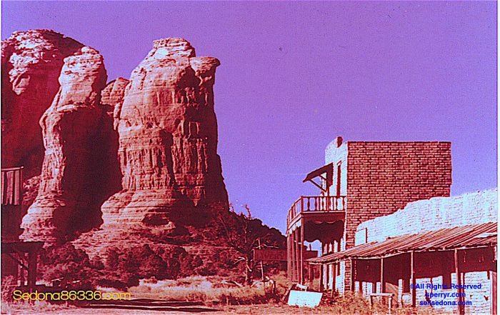 Coffeepot Rock Movie Set 1962 Sperry - - Call Sheri Sperry for Cottonwood or Sedona Real estate at 928-274-7355