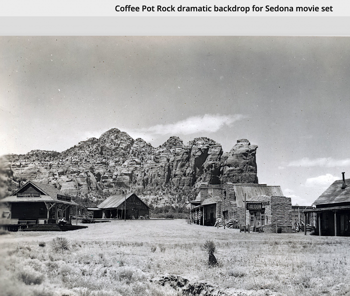 The Coffeepot Rock movie Set - For information on Cottonwood or Sedona real estate call Sheri Sperry @ 928-274-7355