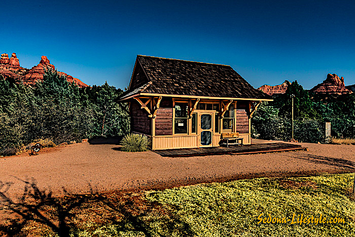 Sedona historic Telegraph Office and future home of Sally Hallermund -- Call Sheri Sperry for Cottonwood or Sedona Real estate at 928-274-7355
