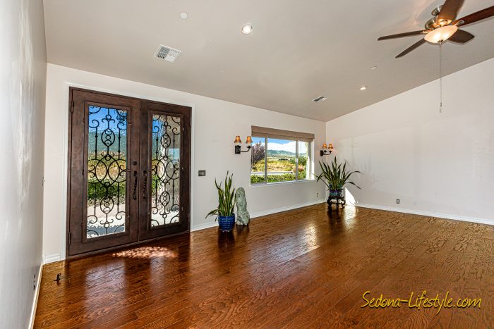 Heavy Iron and Glass Custom made entry doors, at 2835 S. Quail Canyon Rd, Cottonwood AZ 86326 - For Sale - Call Sheri Sperry for all your real estate needs at 928.274.7355