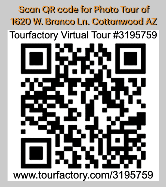 QR Code for virtual tour at 1620 W Bronco Ln Cottonwood @call Sheri Sperry @ 928.274.7355 for more info