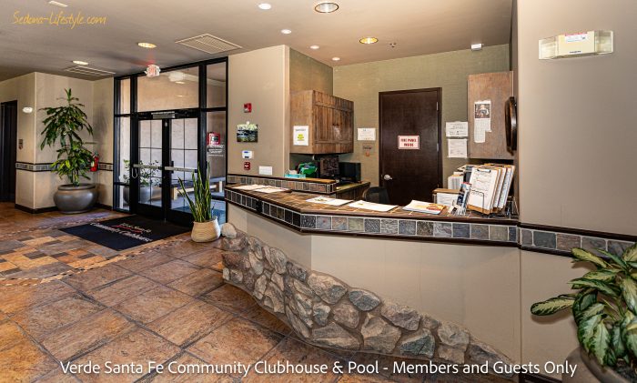 Reception Area at Clubhouse entrance - Members and Guests only