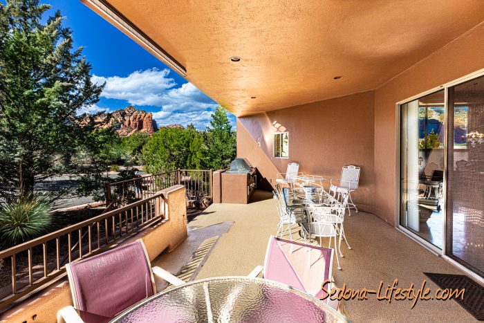 Covered Patio with red rock views For mor info Call SHERI SPERRY at 928.274.7355 for all your real estate needs