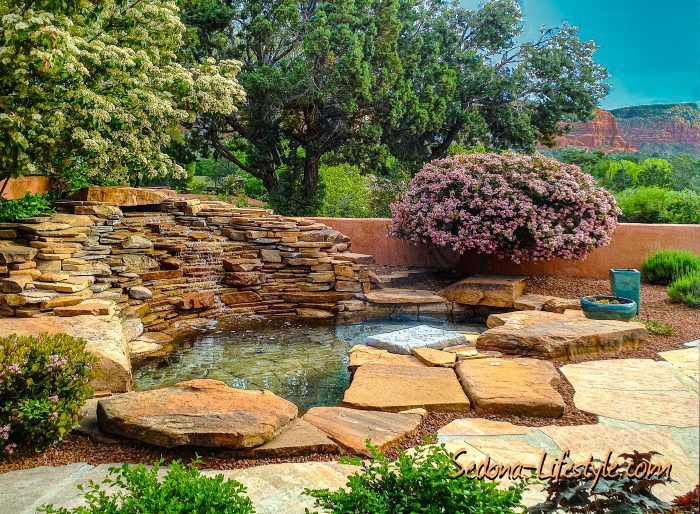 Plants in bloom, Water feature, waterfall, or pond Call Sheri Sperry at 928.274.7355 for more info