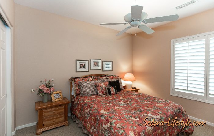 Guest Bedroom in 13th Fairway home, - Golf course property for sale. 205 E Bighorn Ct, Sedona AZ 86351. Call Sheri Sperry at 928.274.7355