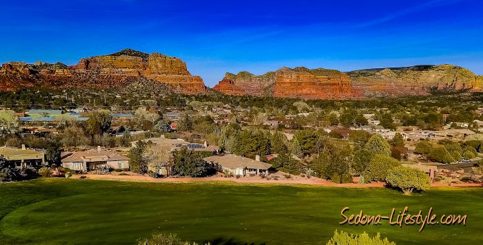 Golf course property for sale. views to Castle Rock, Bell Rock, Courthouse Butte, 205 E Bighorn Ct, Sedona AZ 86351. Call Sheri Sperry at 928.274.7355