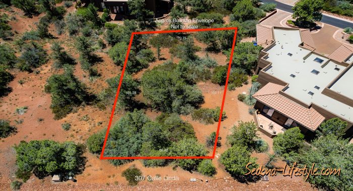 Building envelope - 307 Calle Linda Lot for sale- Casa Contenta lot for sale - call Sheri Sperry of Coldwell Banker at 928.274.7355 Building envelope - 307 Calle Linda Lot for sale- Casa Contenta lot for sale - call Sheri Sperry of Coldwell Banker at 928.274.7355