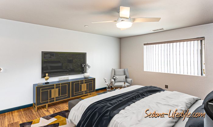 Virtual Staging - Primary Bedroom - Home For Sale - Call Sheri Sperry @ 928.274.7355 for all the details and information on this home and other homes in the Verde Valley and Sedona