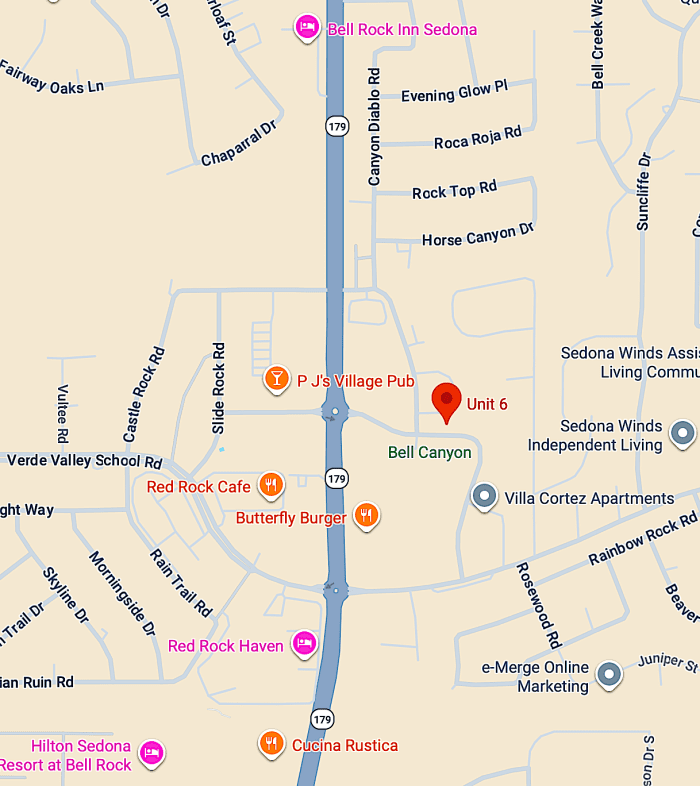 Map of 155 S Canyon Diablo #6 for more info call Sheri Sperry at 928.274.7355 Coldwell Banker Realty