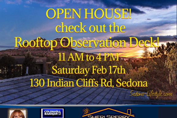 OPEN HOUSE ! Saturday February 17th between 11 AM and 4 PM – 130 Indian Cliffs Rd, Sedona Arizona