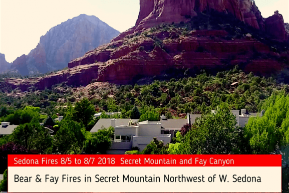 Aerial Video of Secret Mountain Fires From Soldiers Pass West Sedona