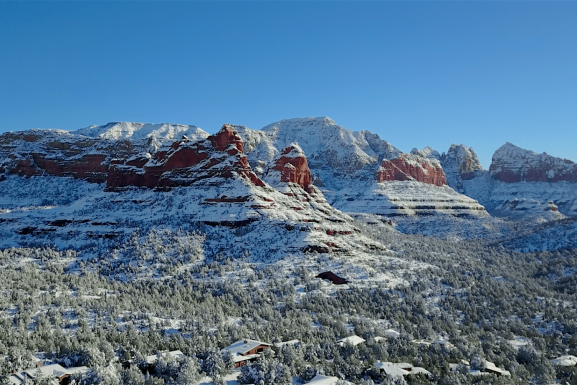 Record February 2019 Sedona Snowfall ~ Soldiers Pass West Sedona AZ